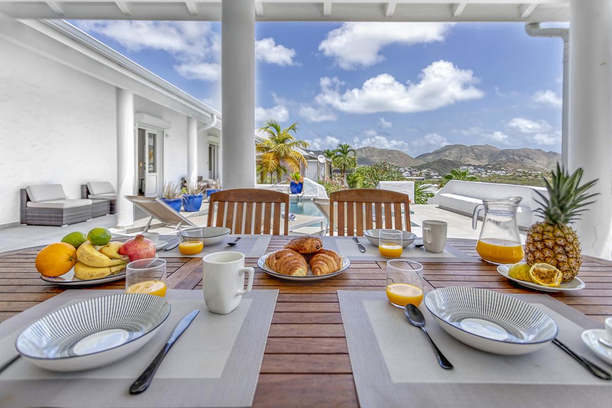 Location Villa Baie Orientale Saint Martin_ Table extérieur - 10